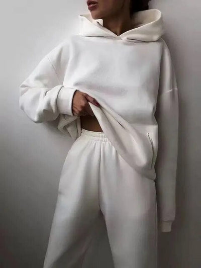 Kapuzenpulli l und Jogginghosen Set für Damen