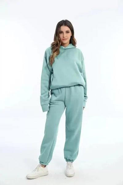 Kapuzenpulli l und Jogginghosen Set für Damen