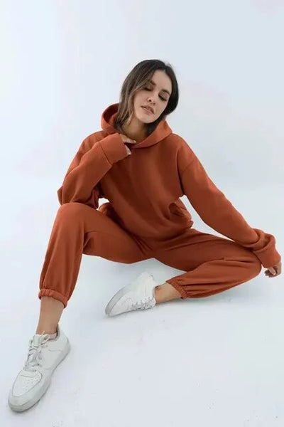 Kapuzenpulli l und Jogginghosen Set für Damen