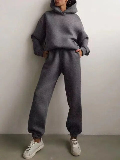 Kapuzenpulli l und Jogginghosen Set für Damen