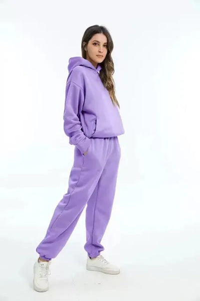 Kapuzenpulli l und Jogginghosen Set für Damen