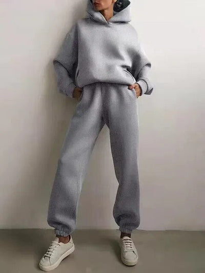 Kapuzenpulli l und Jogginghosen Set für Damen