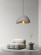 Wabi-Sabi Pendelleuchte aus Gewebe – Deckenlampe für Innenräume