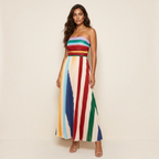 Damen Maxikleid | Plissiertes Maxikleid mit Print | Reguläres Freizeitkleid in Maxi-Länge | Schmid