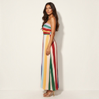 Damen Maxikleid | Plissiertes Maxikleid mit Print | Reguläres Freizeitkleid in Maxi-Länge | Schmid