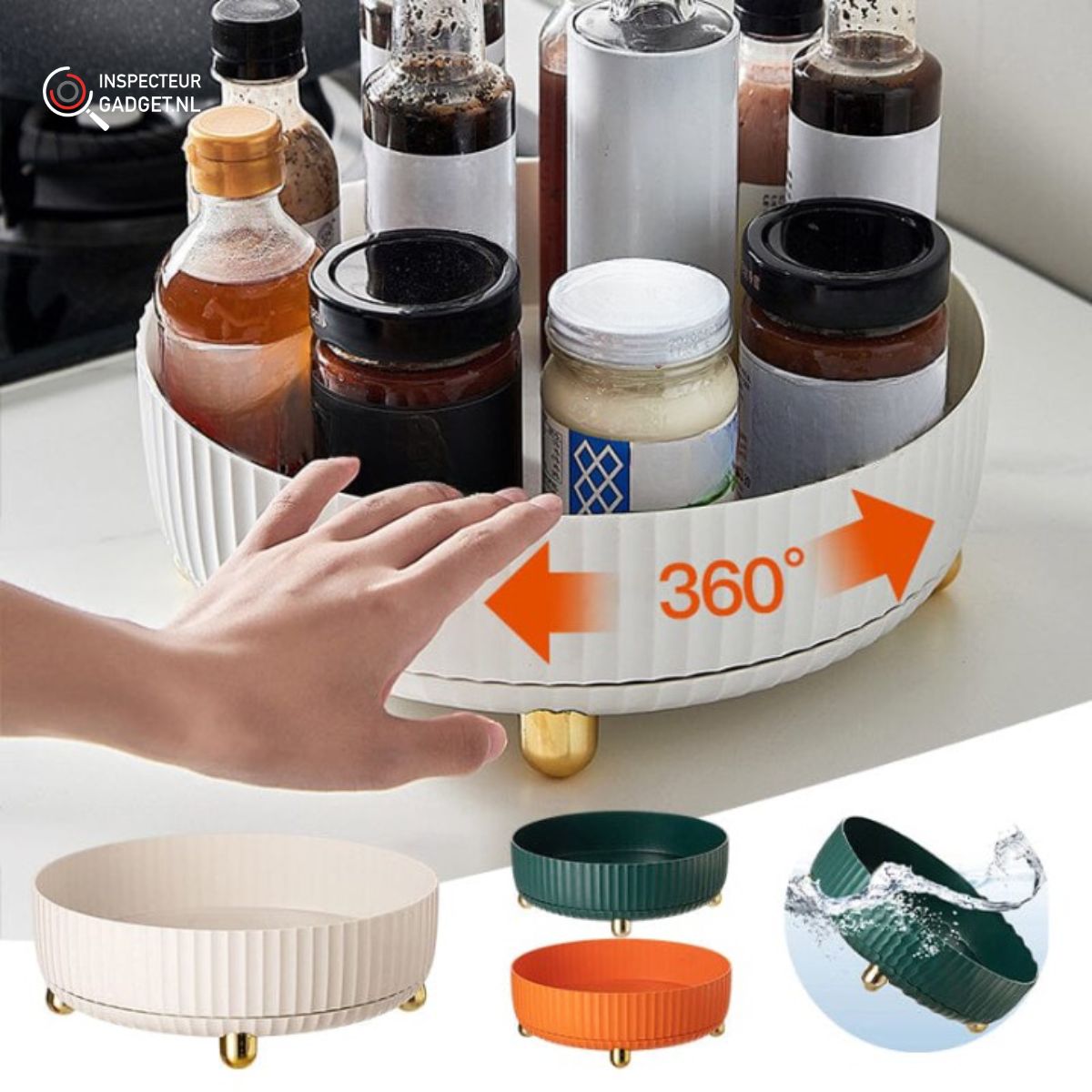 360° Rotation Organizer | Drehbarer Aufbewahrungshelfer Für Küche Bad Büro Mit Platzsparendem Design