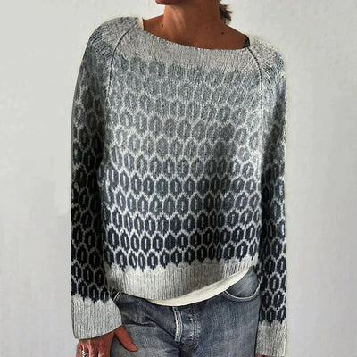 Emma | Grauer Pullover mit Details