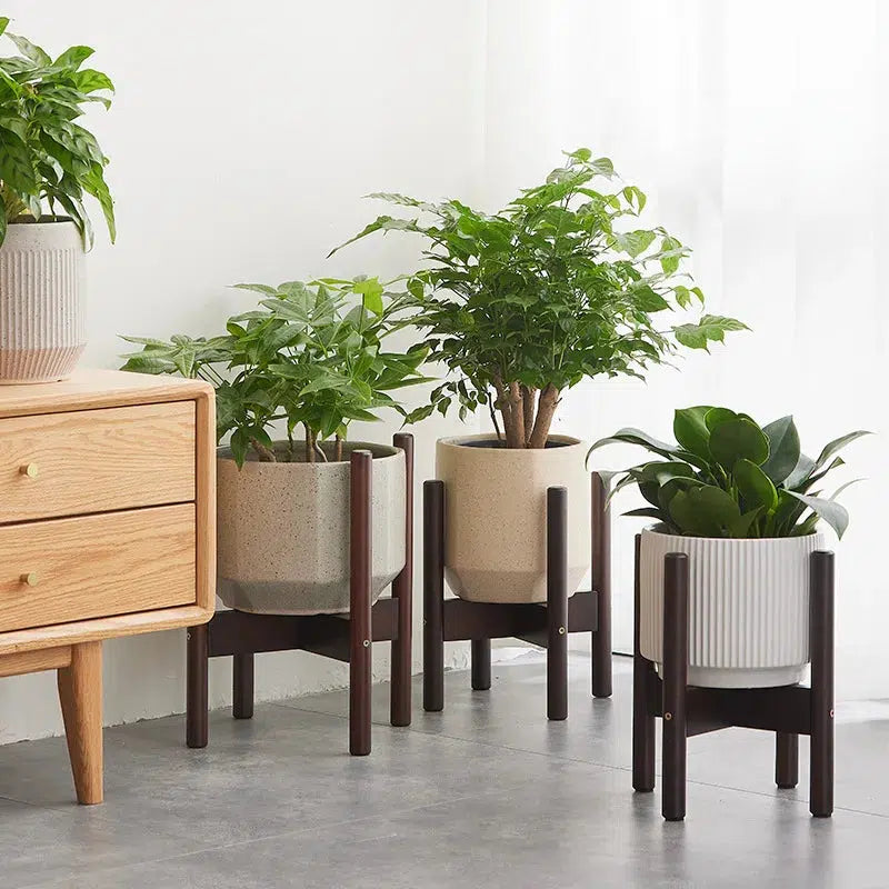 Holz Pflanzenständer | Vielseitiges Pflanzenregal Für Wohnzimmer, Balkon & Garten