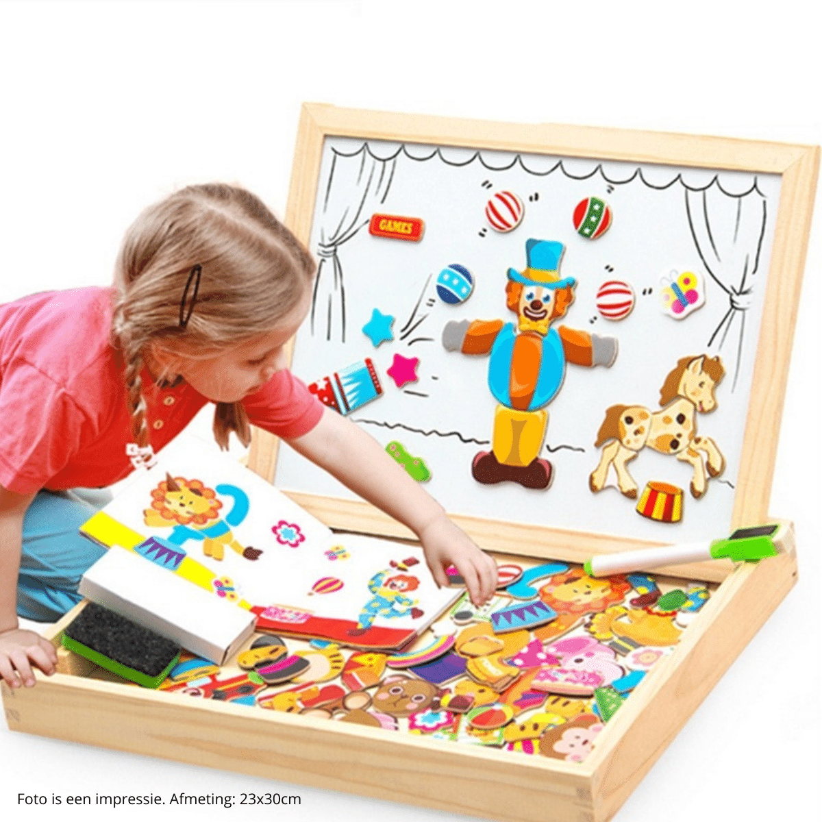 Artmagnet board | magnetische & klassische tafel aus holz für kinder – kreativität und lernspaß überall