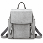 Damenrucksack aus Echtleder | Gepolsterte Schultergurte & Mehrere Fächer | Laptop-Stauraum für Arbeit, Schule & Reisen | Schmid