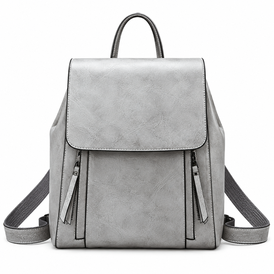Damenrucksack aus Echtleder | Gepolsterte Schultergurte & Mehrere Fächer | Laptop-Stauraum für Arbeit, Schule & Reisen | Schmid