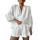 Damen Sommerset | Zweiteiliges Oberteil und Shorts Set | Alltag und Urlaub | Schmid