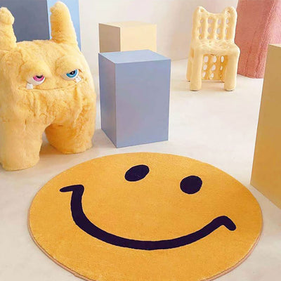Smiley Gesicht Teppich | Verspieltes Design Für Wohn- Und Schlafzimmer