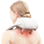 Kabelloses Massagegerät | Massagegerät mit 6 rotierenden Massageköpfen und Wärmefunktion | USB-C wiederaufladbar | Schmid