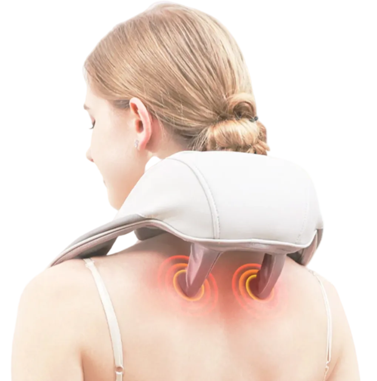 Kabelloses Massagegerät | Massagegerät mit 6 rotierenden Massageköpfen und Wärmefunktion | USB-C wiederaufladbar | Schmid