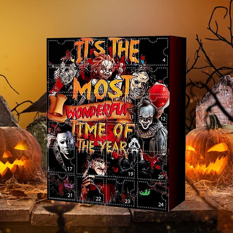 Horror-Adventskalender | 24 Minifiguren & Verschiedene Sammlerstücke | Halloween-inspirierter Countdown-Kalender zum Sammeln & Verschenken | Schmid