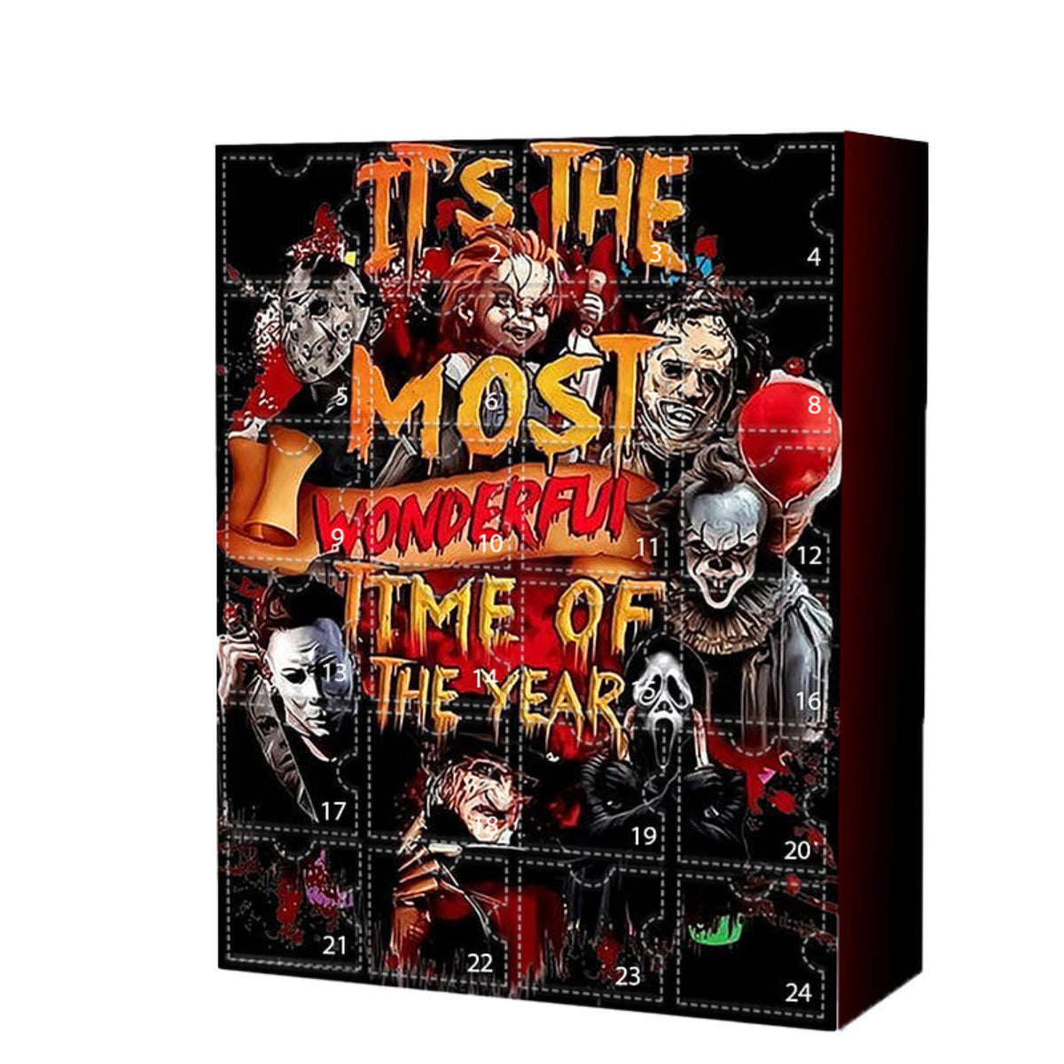 Horror-Adventskalender | 24 Minifiguren & Verschiedene Sammlerstücke | Halloween-inspirierter Countdown-Kalender zum Sammeln & Verschenken | Schmid
