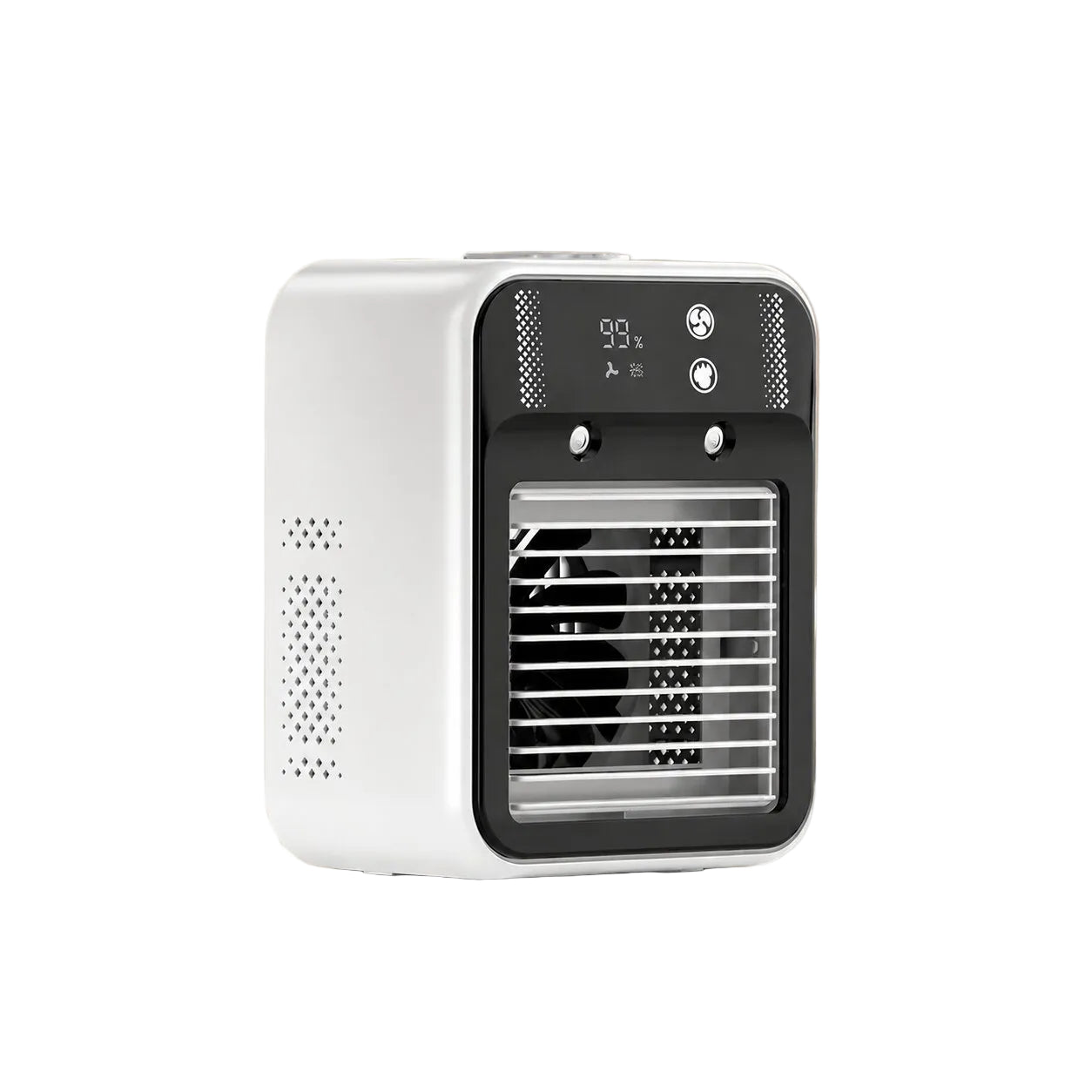Mobiler Luftkühler Ventilator | USB-C Wiederaufladbarer Ventilator mit Sprühfunktion | Persönliche Kühlung für Zuhause und Büro | Schmid