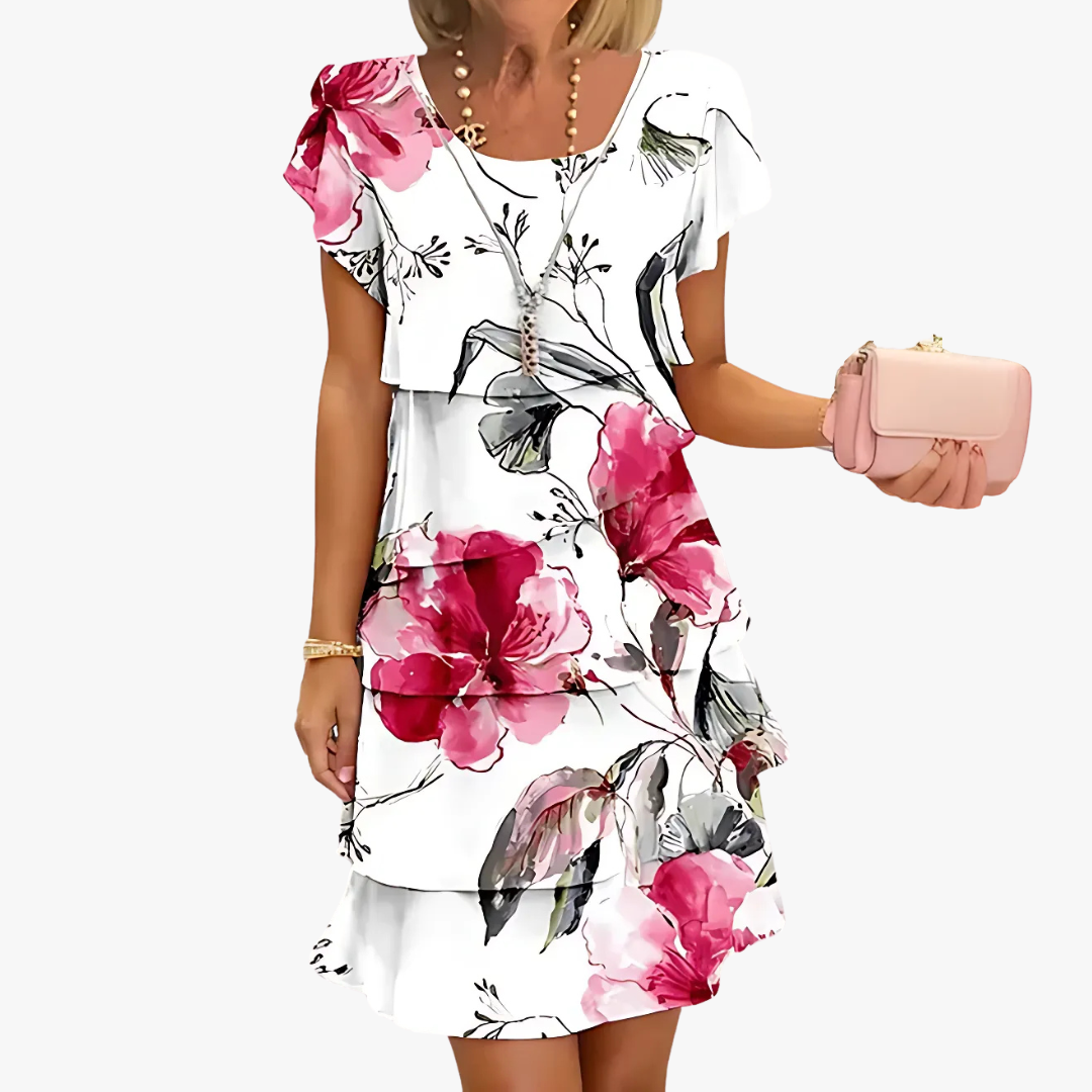 Elegantes | damen maxikleid mit blumenmuster