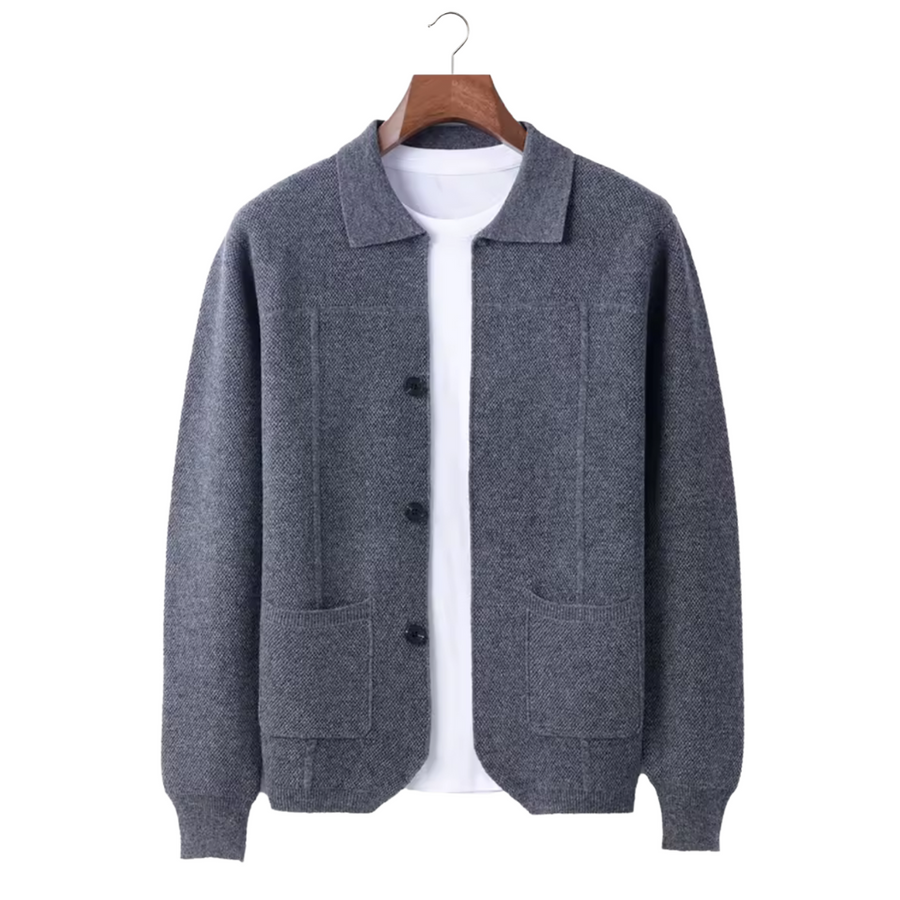 Luxus - Kaschmir Overshirt mit weicher Strickstruktur