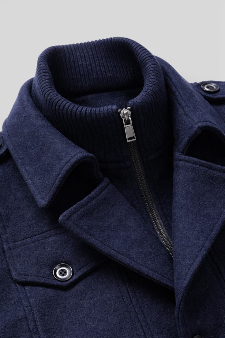 Herren Winterjacke mit Isolierender Konstruktion | Innenkragen & Praktische Taschen | Langarm-Oberbekleidung für Herbst & Winter | Schmid