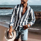 Dimitris Damen Oberteil mit Streifenmuster – Langarm Shirt