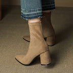 Sienna Suede Stiefel – Damen Mid-Calf Boots aus Wildleder-Look