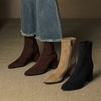 Sienna Suede Stiefel – Damen Mid-Calf Boots aus Wildleder-Look