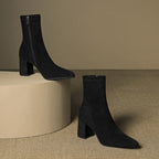 Sienna Suede Stiefel – Damen Mid-Calf Boots aus Wildleder-Look