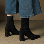 Sienna Suede Stiefel – Damen Mid-Calf Boots aus Wildleder-Look