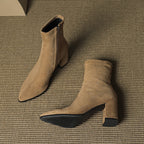 Sienna Suede Stiefel – Damen Mid-Calf Boots aus Wildleder-Look