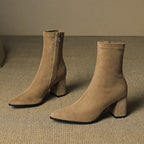 Sienna Suede Stiefel – Damen Mid-Calf Boots aus Wildleder-Look