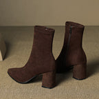 Sienna Suede Stiefel – Damen Mid-Calf Boots aus Wildleder-Look