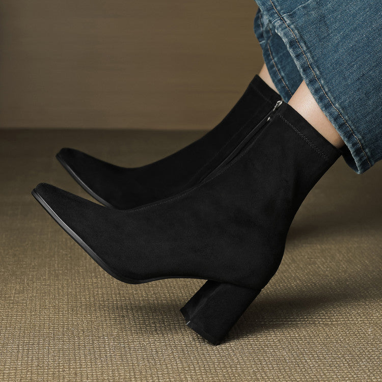 Sienna Suede Stiefel – Damen Mid-Calf Boots aus Wildleder-Look