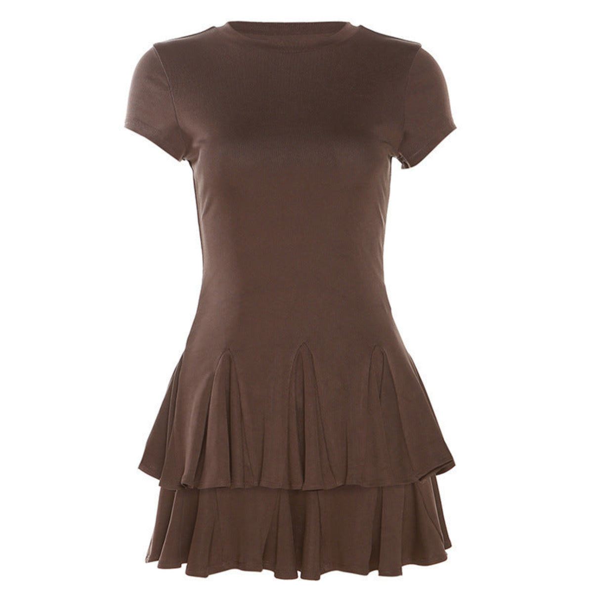 Damen - Minikleid Fließendes Kleid mit Schößchen