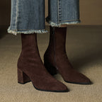 Sienna Suede Stiefel – Damen Mid-Calf Boots aus Wildleder-Look