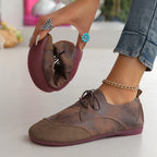 Damen Flache Riemenschuhe | Textil-Synthetik-Obermaterial & Geschlossene Zehen | Flexible Schuhe mit Mehreren Riemen | Schmid
