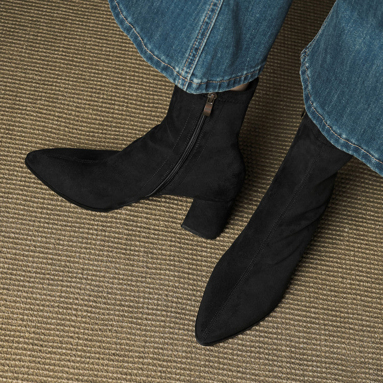 Sienna Suede Stiefel – Damen Mid-Calf Boots aus Wildleder-Look