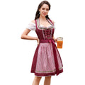Damen Dirndl Kleid aus Baumwollmischung | Mini Trachtenkleid mit Schnüroberteil und Schürze | Für Festivals und Kulturveranstaltungen | Schmid