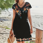 Sommerkleid aus Leichtem Stoff | Locker Geschnittenes Damenkleid mit Blumendesign für | Alltag und Warme Tage | Schmid