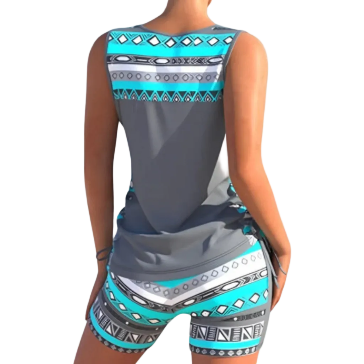 Tankini-Set aus Polyester | Zweiteiliger Tankini mit Verstellbaren Trägern | Strand- und Poolgebrauch | Schmid