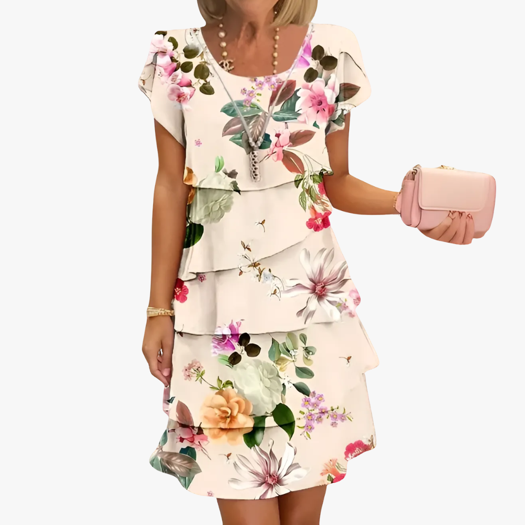 Elegantes | damen maxikleid mit blumenmuster