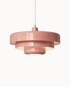 Mid-Century Pendelleuchte – Aluminium und Eisen, E27, höhenverstellbar, Ø35 cm