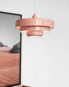 Mid-Century Pendelleuchte – Aluminium und Eisen, E27, höhenverstellbar, Ø35 cm