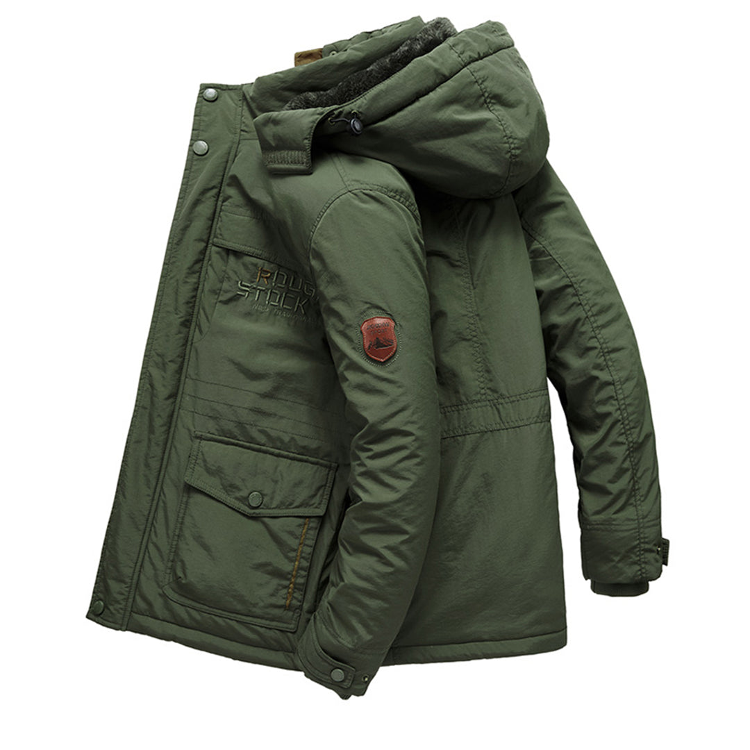 Wasserabweisende Jacke - mit verstellbarer Kapuze und Taschen‑Details