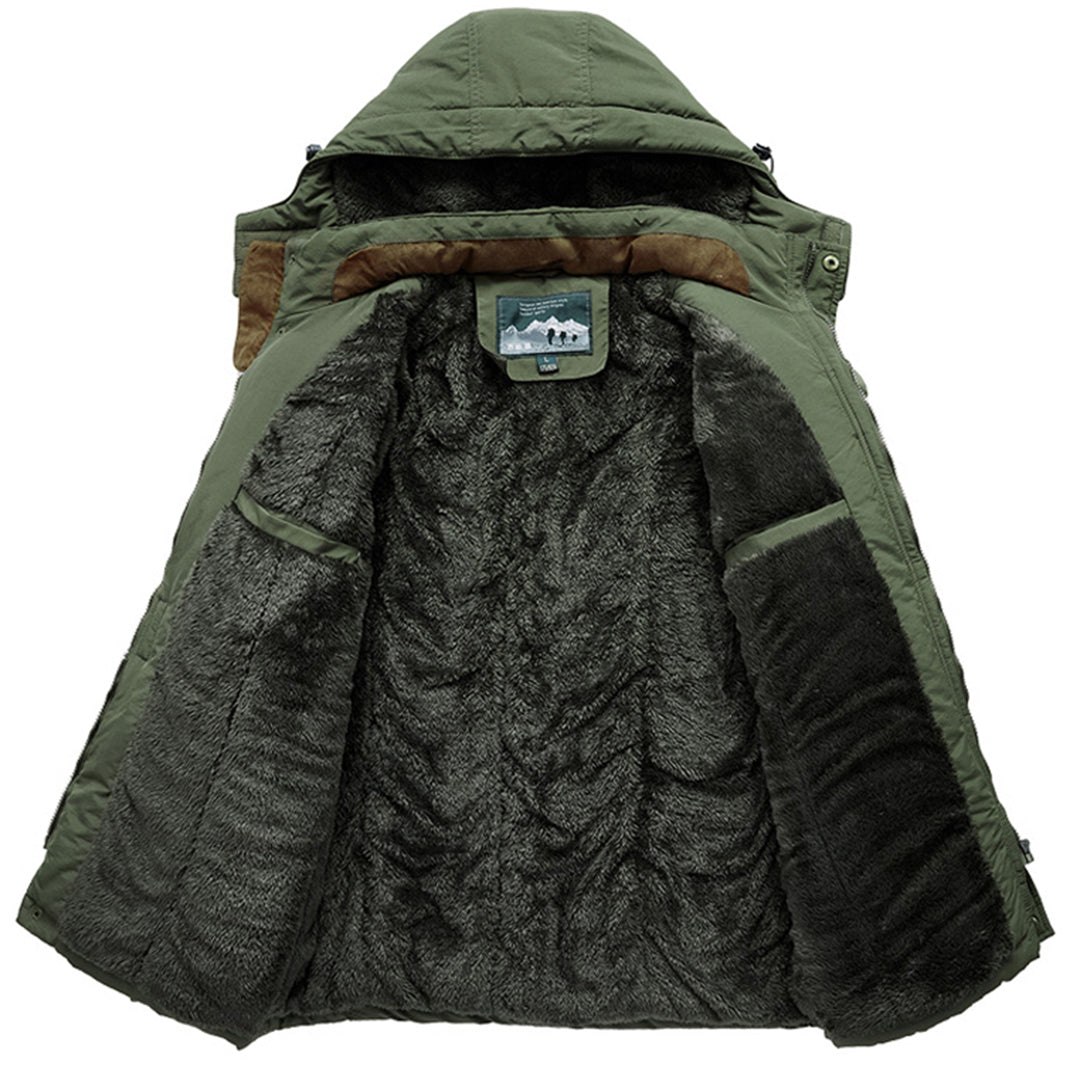 Wasserabweisende Jacke - mit verstellbarer Kapuze und Taschen‑Details