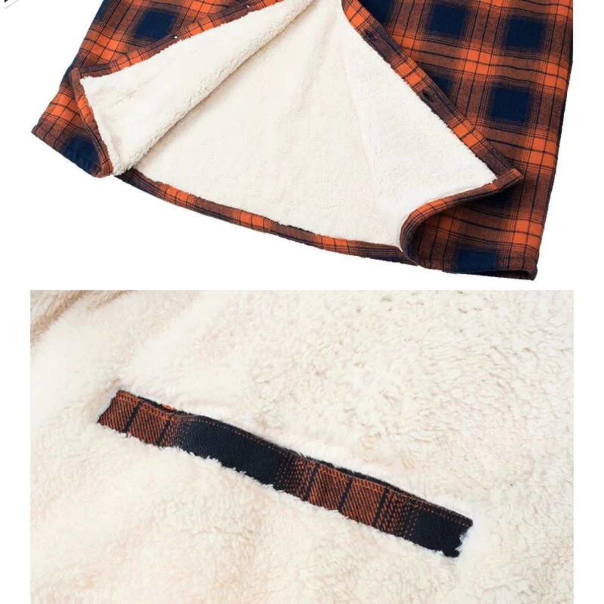 Horizon fleecegefütterte Karomuster-Jacke – Freizeitjacke