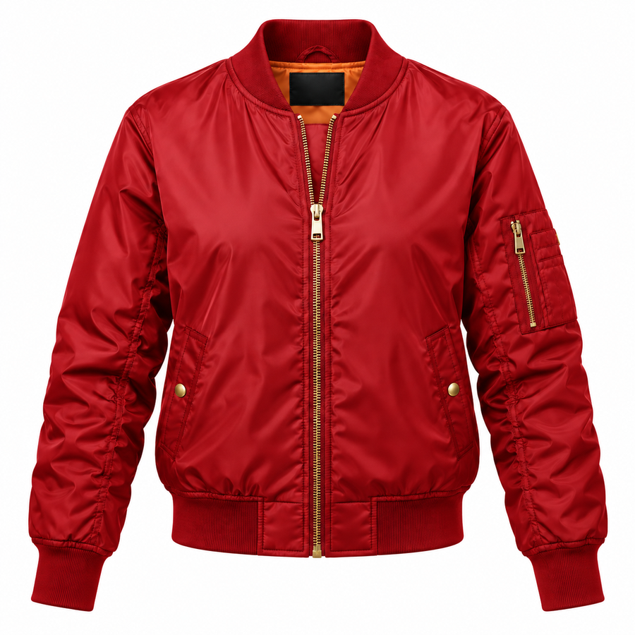 Damen Bomberjacke | Satinartige Optik & Utility-Details | Jacke mit Praktischen Taschen für Alltag & Freizeit | Schmid