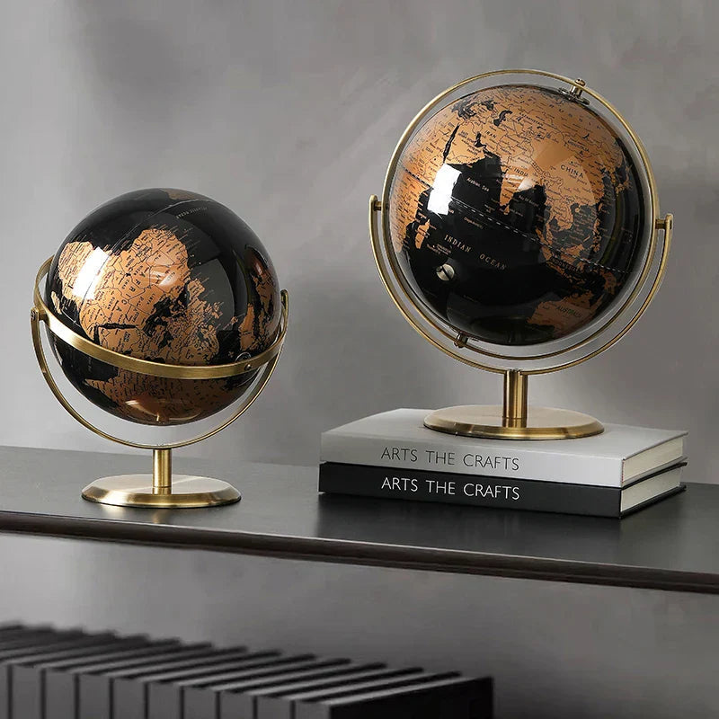 MapMuse | Vintage Globus Mit Detaillierter Karte Für Klassische Einrichtung