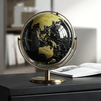 MapMuse | Vintage Globus Mit Detaillierter Karte Für Klassische Einrichtung